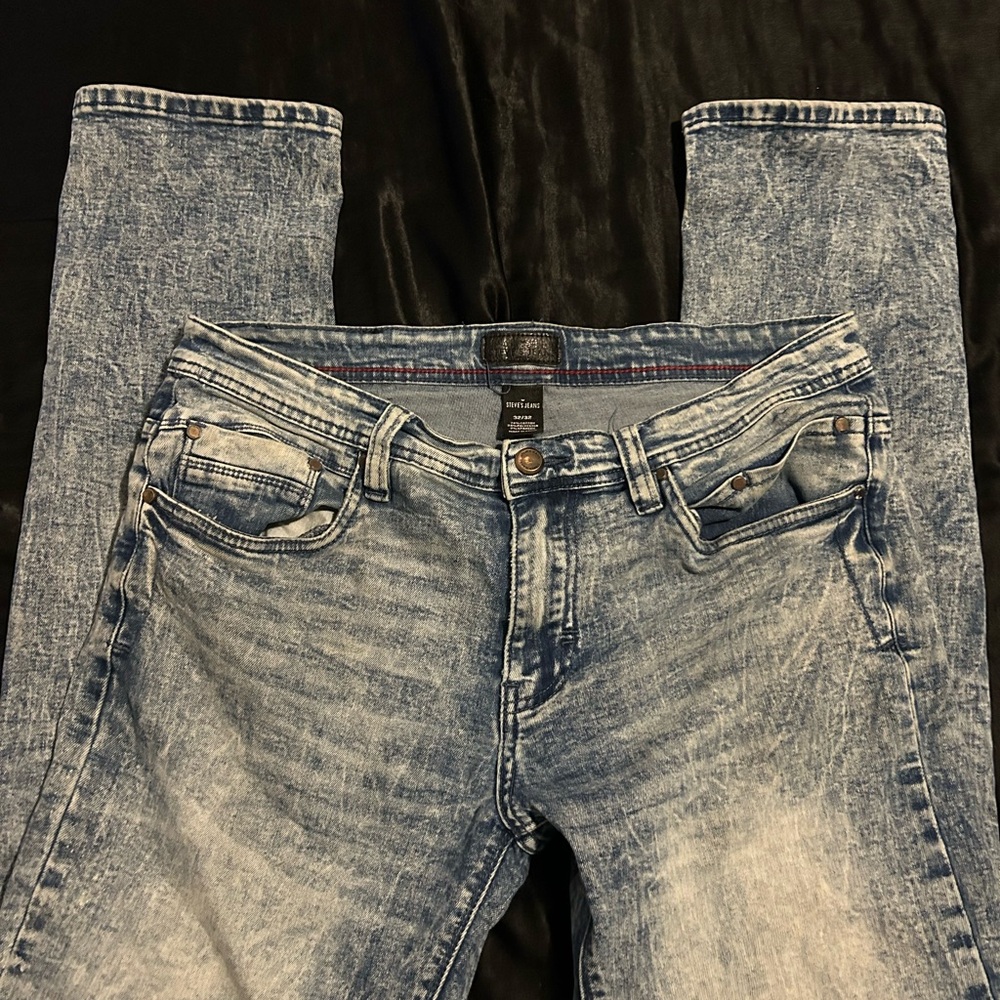 Stylish Acid Wash Slim Jeans for Men